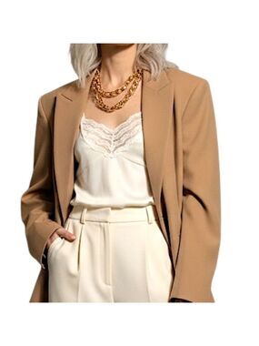 Vintage 70s 80s cream pure nylon lace detail old money camisole tank top 36
